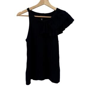 Line the label black ruffle shoulder